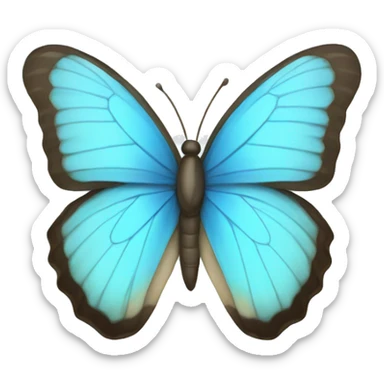 Light blue butterfly sticker