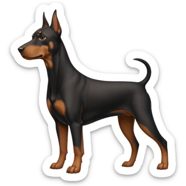 Dobermann uncropped sticker