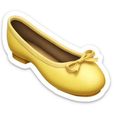 Yellow ballet shoe sticker