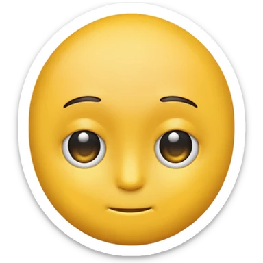 normal yellow emoji head side eyeing  sticker