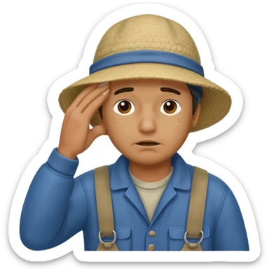 fisherman doing facepalm sticker