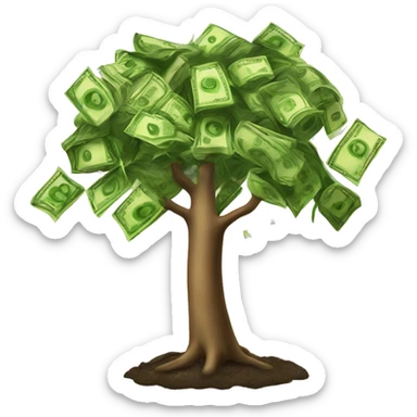 Money tree sticker