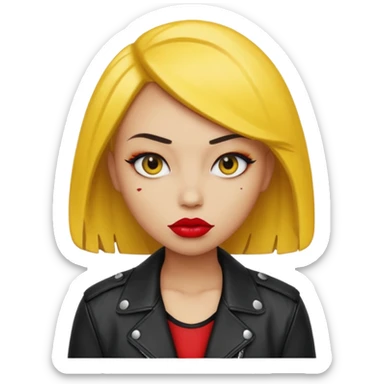 A baddie with circular yellow head sticker