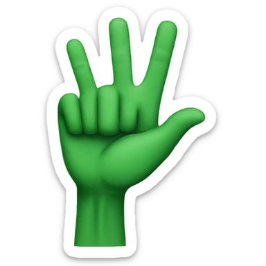 two green raised arms sticker