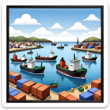 Sea Port import sticker