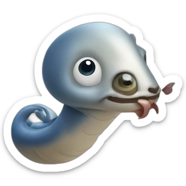 Chat avec une tête de shtroumpt qui porte un escargo sticker