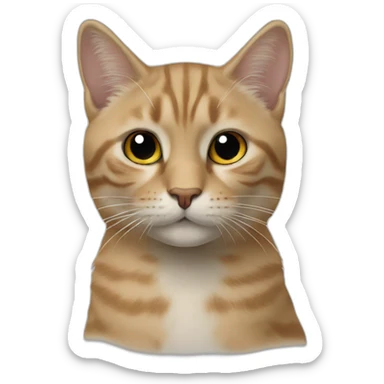 kat met een zwarte halsbant om sticker