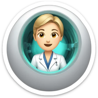 Radiologist-performing-breast-mri sticker