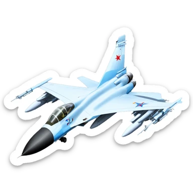 Su-27 fighter jet sticker