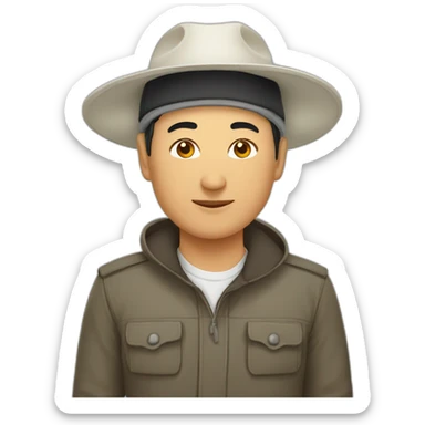 Kyrgyz national white hat sticker