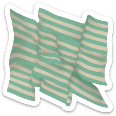 An OCD pride flag. This flag has four striped colors. The first is a light teal color at the top, the second is pure white, the third is a light yellow, and the final stripe at the bottom is a light brown color. sticker