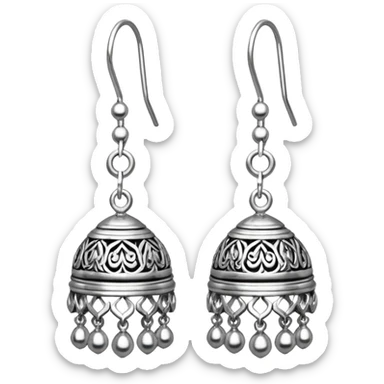 Small Silver jumka earing emoji for copy paste sticker