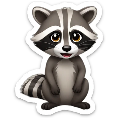 raccoon sticker