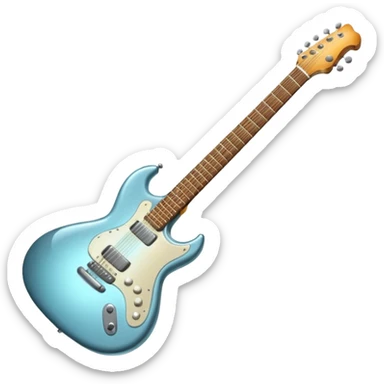 cinematic-realistic-guitar,-polished-metal-soft-hands-carefully-positioned-over-the-keys,-glowing-with-an-elegant-and-airy-charm. sticker