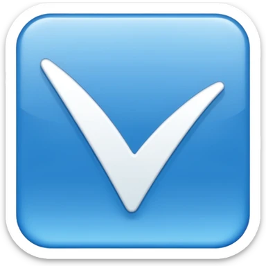 I want to make an verified emoji with an blue square and checkmark in it sticker