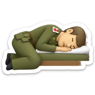 swiss military person sleeping sticker
