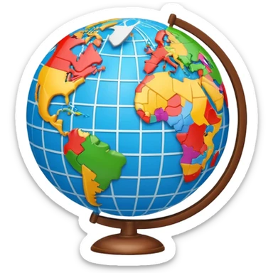 internet emoji showing a globe with a cursor sticker