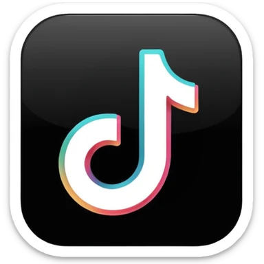 Tiktok logo without background black color sticker
