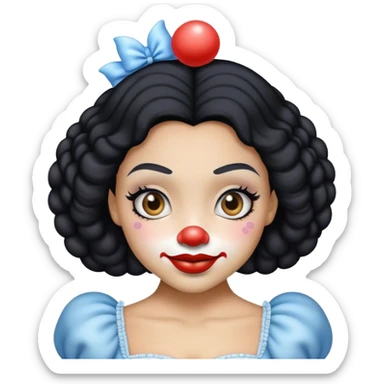 lightskin clown cinderella with black 4c hair texture  sticker