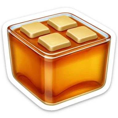 Bean Paste square jelly sticker