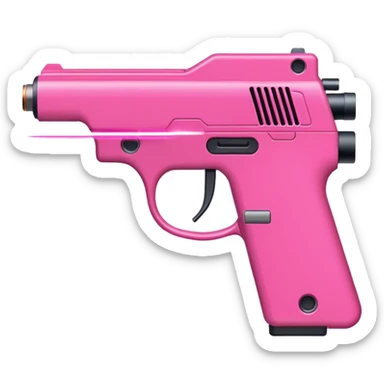 star wars like laser pink gun striking pink laser sticker