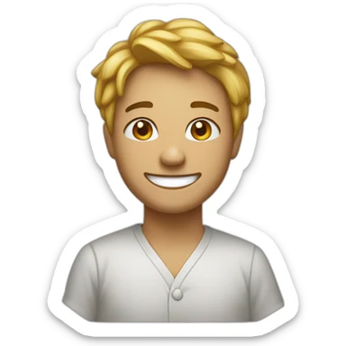 Un chinois avec un grand sourire sticker