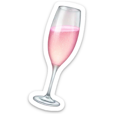 Pink sparkling champagne  sticker