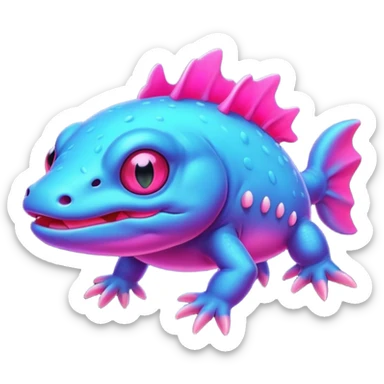 Axolotl gaming sticker
