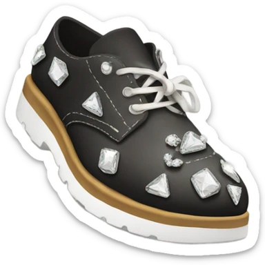 Shoes with diamonds attached sticker