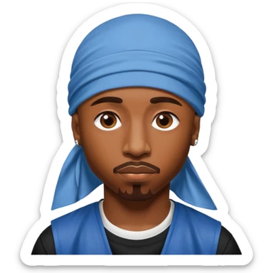 2Pac only face and durage sticker