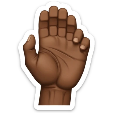 rear of veiny fist backview sticker