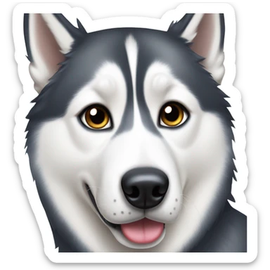 siberian husky with eyelashes sticker