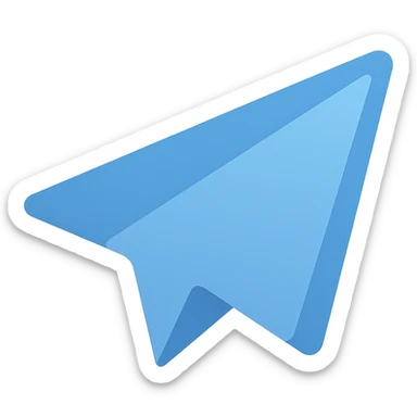 minimalist flat design icon of a paper airplane, vector style, centered on a plain background, clean lines, smooth gradients, modern color palette, suitable for app or UI design sticker