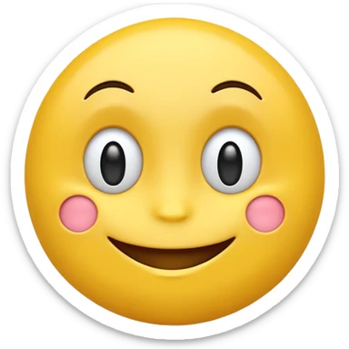 Apple-style 3D illustration of a single yellow like emoji sticker