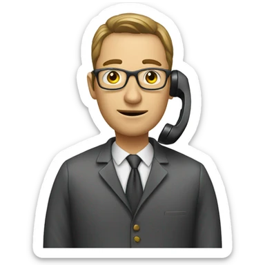 scammer who calls someone on the phone sticker