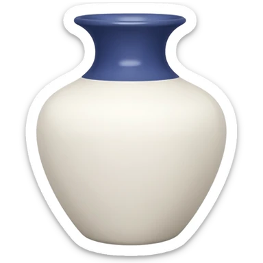 vaso branco sem flores sticker