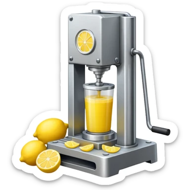 mac os icon hydraulic press machine lemon sticker