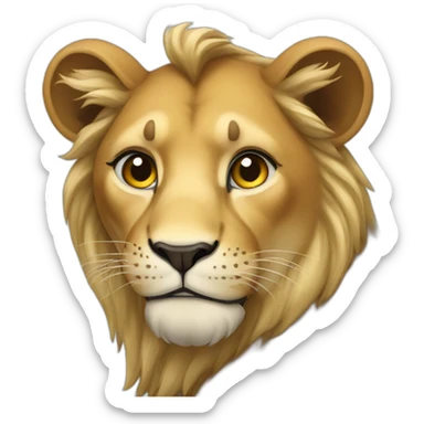 female lion sticker