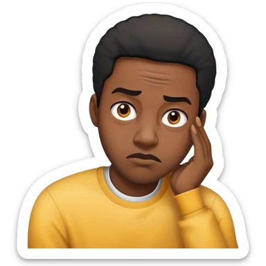 Impatiently waiting black man  sticker