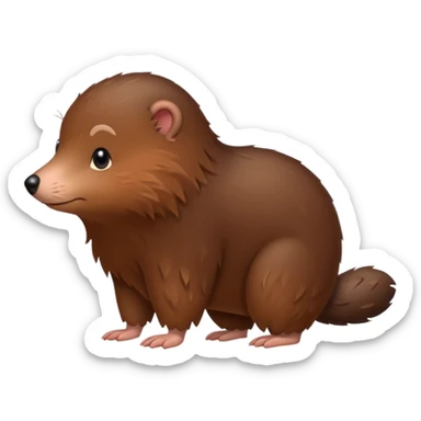 a sideways standing mole sticker