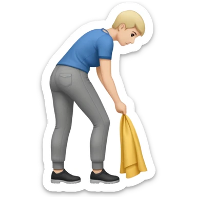 Dude wiping butt sticker