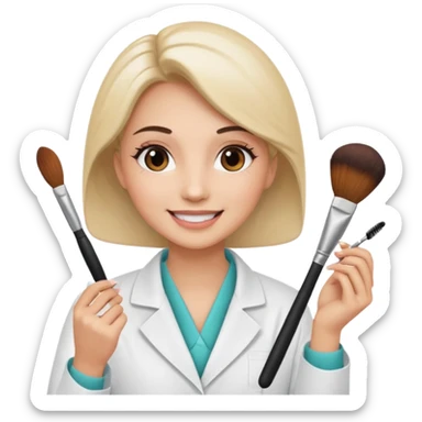 Beautician course master sticker