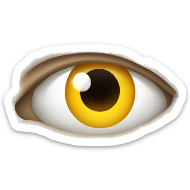 default iOS emoji eye but looking side sticker
