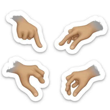 Scratching hesd  sticker