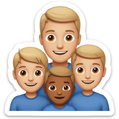 happy brother, apple emoji style, happy family sticker