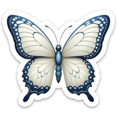 white butterfly sticker