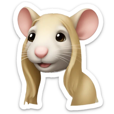 Ratte mit blonden Haaren ￼ sticker