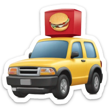 A WENDY'S  RESTAURANT DRIVE THRU SPEAKERBOX sticker