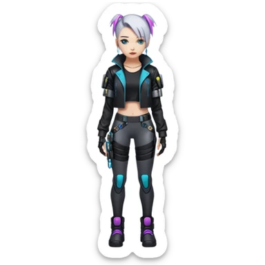 rebekka from cyberpunk edgerunners full height sticker
