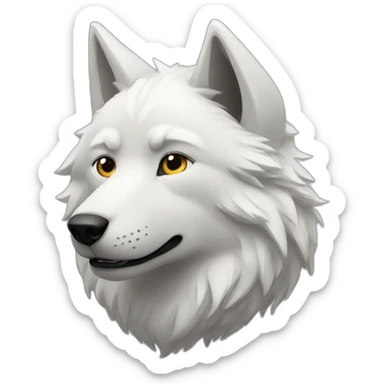 white wolfs sticker